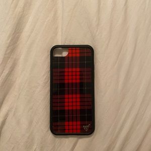 Red and black plaid Wildflower case